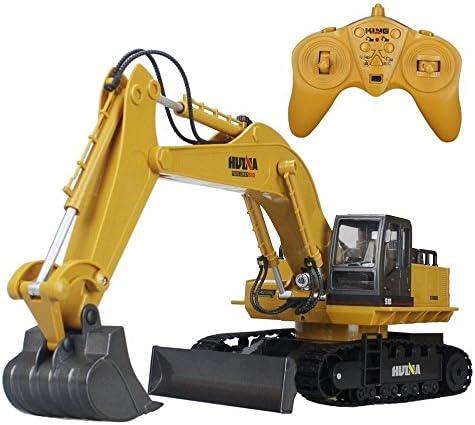 HUINA 1/14 RC Electric Excavator 1535 Remote Control Digger 15CH 2.4G Radio Finished Toy Model Battery Sound Light Effects Hobby Grade Model for Ages 14+ - Mekamart Australia