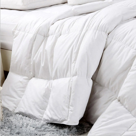 Royal Comfort 500GSM Plush Duck Feather Down Quilt Ultra Warm Soft - All Seasons - Super King - White - Mekamart Australia