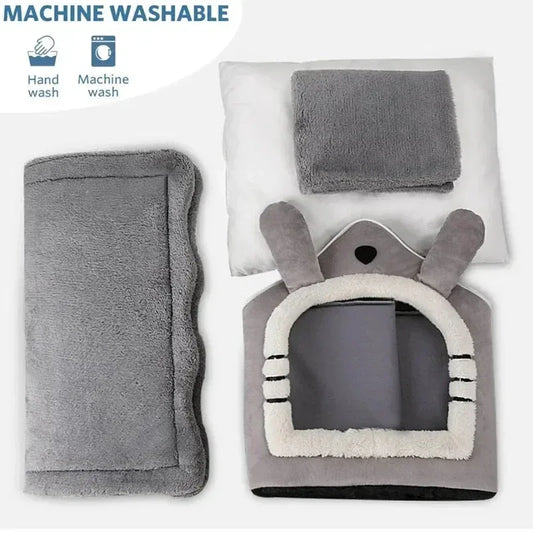 Soft Indoor Dog House & Bed - Washable Grey - Mekamart Australia