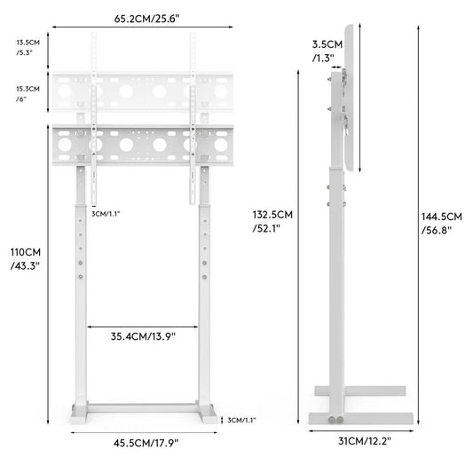 Adjustable TV Stand Base for 32-65 Screen Floor Mount - Mekamart Australia