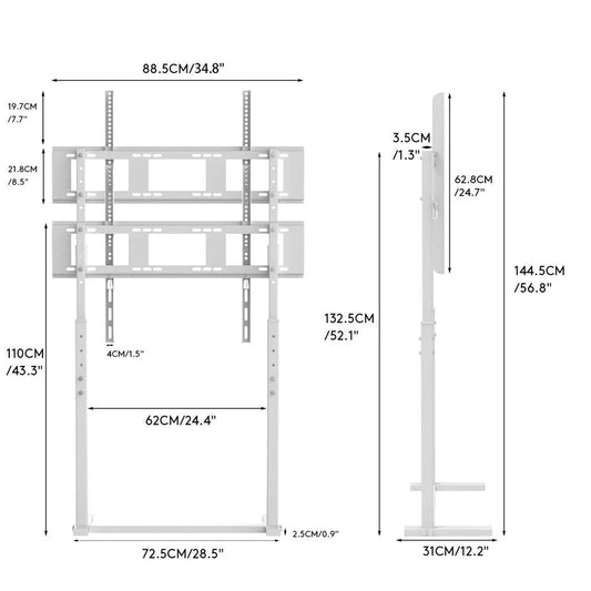 Universal TV Stand Base for 32-100 Adjustable Floor Mount - Mekamart Australia