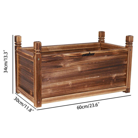 Medium Raised Garden Bed 60x30x33cm Wooden Planter Box - Mekamart Australia