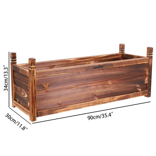 Large Raised Garden Bed Wooden Planter 90x30x33cm - Mekamart Australia