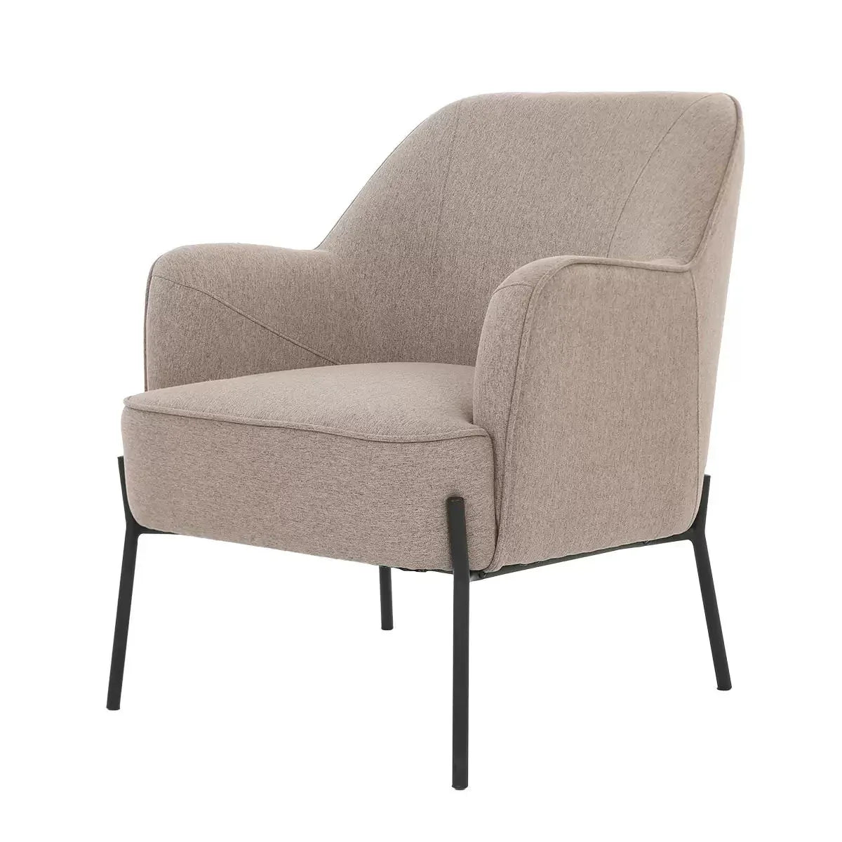 Hugo upholstered armchair light brown - Mekamart Australia