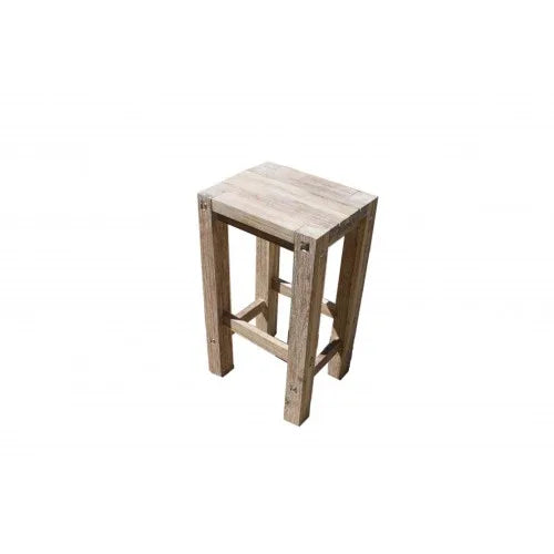 Sturdy Stool White Brush Finish - Mekamart Australia