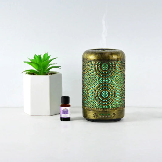 activiva 100ml Metal Essential Oil and Aroma Diffuser-Vintage Gold - Mekamart Australia