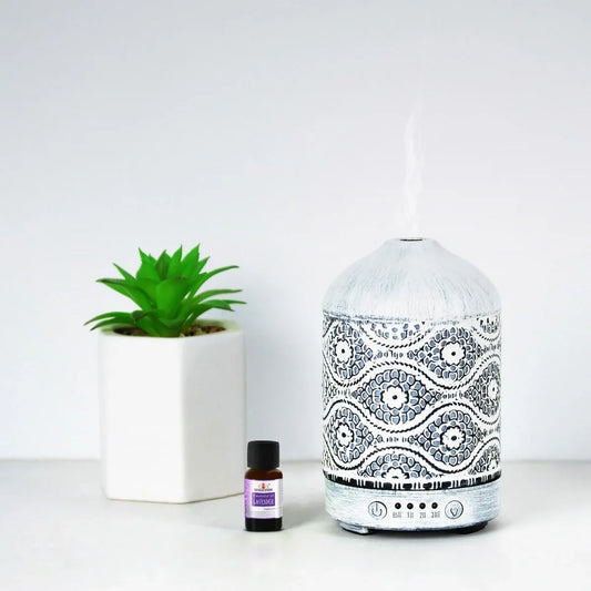 activiva 100ml Metal Essential Oil and Aroma Diffuser-Vintage White - Mekamart Australia
