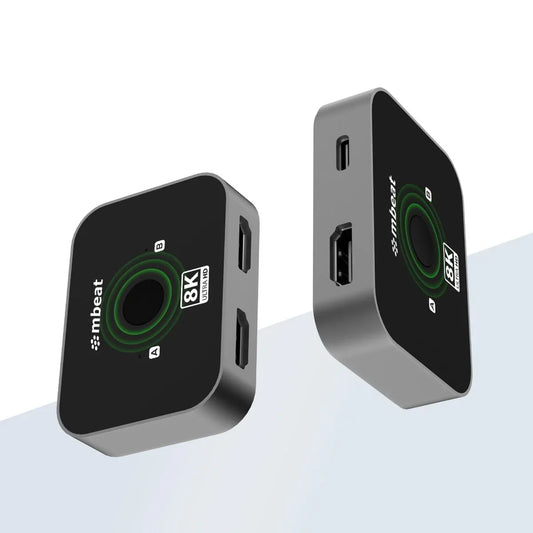 mbeat 8K Bi-directional HDMI 2.1 Switch 2 In 1 Out/1 In 2 Out - Mekamart Australia