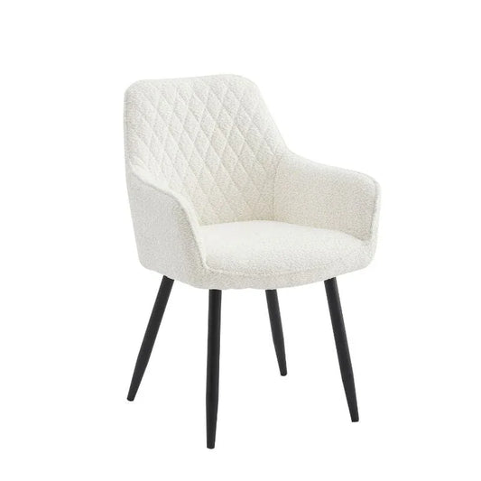 Neo Cindy Ivory Fabric Dining Chair 2PC - Mekamart Australia