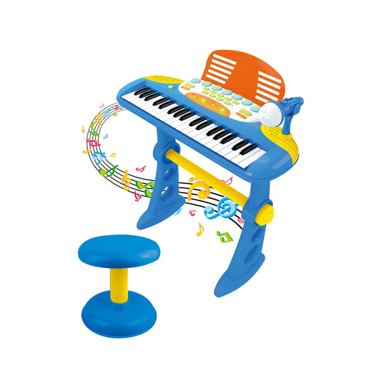 Children's Electronic Keyboard with Stand (Blue) Musical Instrument Toy - Mekamart Australia