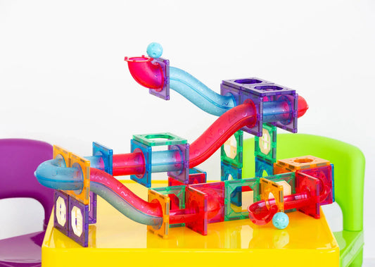 118 Pcs non-toxic STEM Educational, Durable Magnetic Tiles/Puzzle with Storage Bag - Mekamart Australia