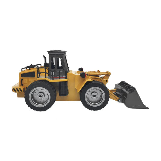 Remote Control Model Bulldozer Truck (Yellow), Driving Cab and Scoop - Mekamart Australia