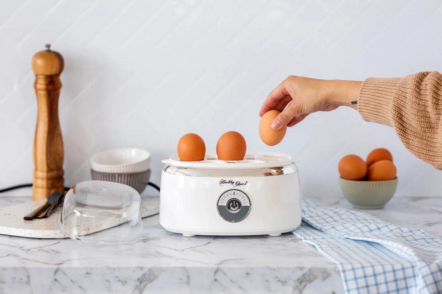 Electric Egg Steamer, Fits 7 Eggs & Cooked Perfectly - Mekamart Australia