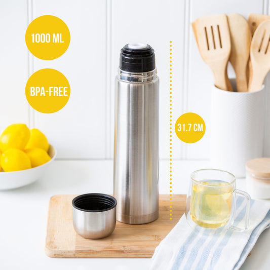 1L Stainless Steel Vacuum Flask Insulated Drink Container