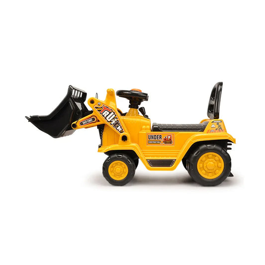 Ride-on Children's Digger (Yellow) w/ Interactive Gear Stick & Scoop - Mekamart Australia