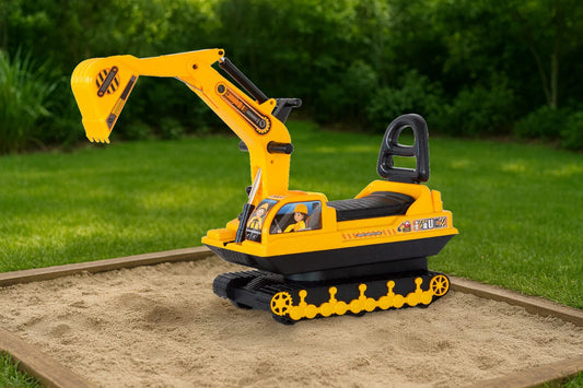 Ride-on Children's Excavator w/ Sturdy Track and Dual Operation Levers to Scoop - Mekamart Australia