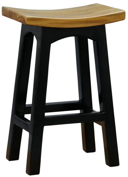 Tokyo Timber Kitchen Counter Stool (Black Caramel) - Mekamart Australia