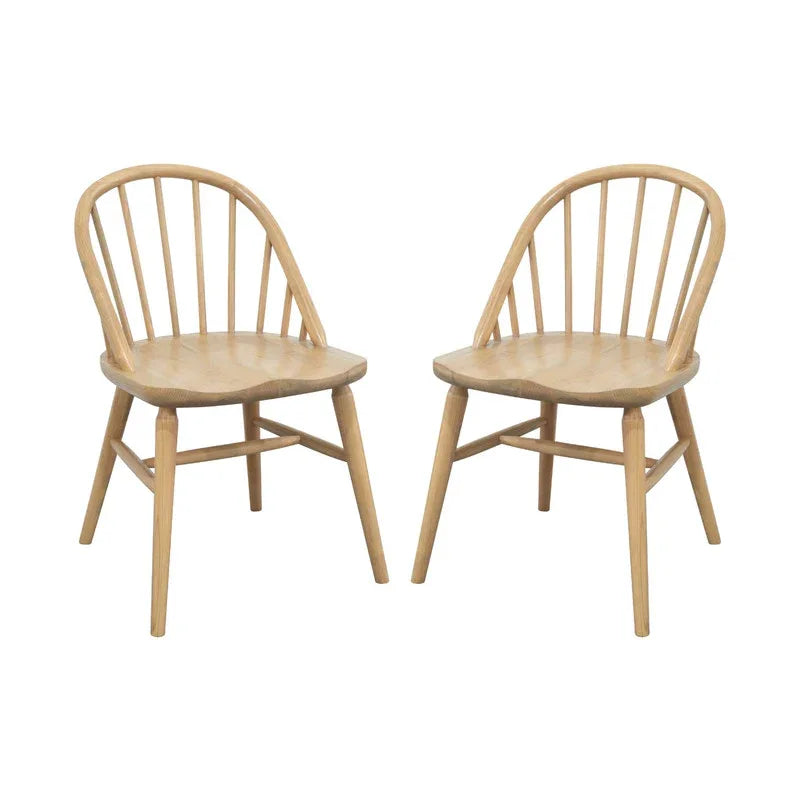 Vera Solid Oak Dining Chair - Set of 2 (Natural) - Mekamart Australia