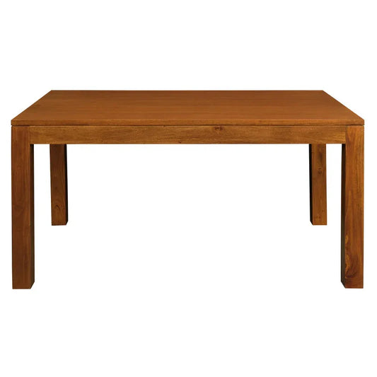 Amsterdam Solid Mahogany Timber Dining Table 120 x 70 cm (Light Pecan) - Mekamart Australia