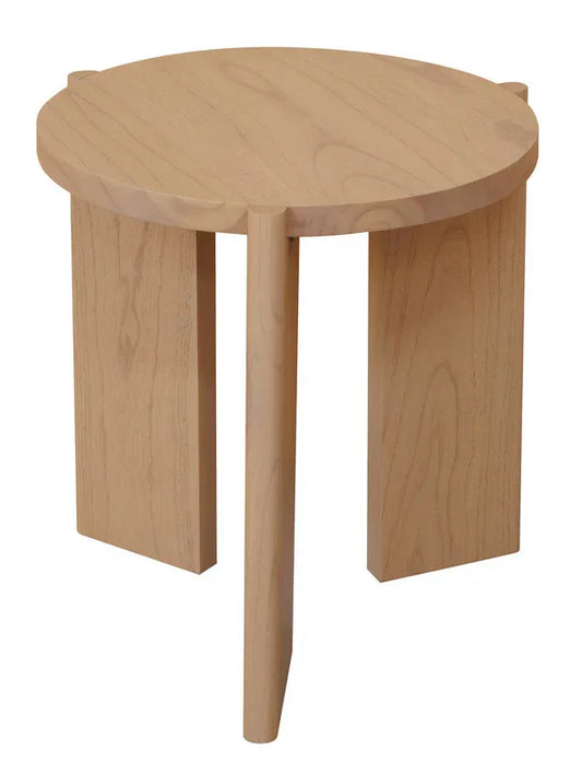 Apollo Round Solid Timber Side Table (Natural) - Mekamart Australia