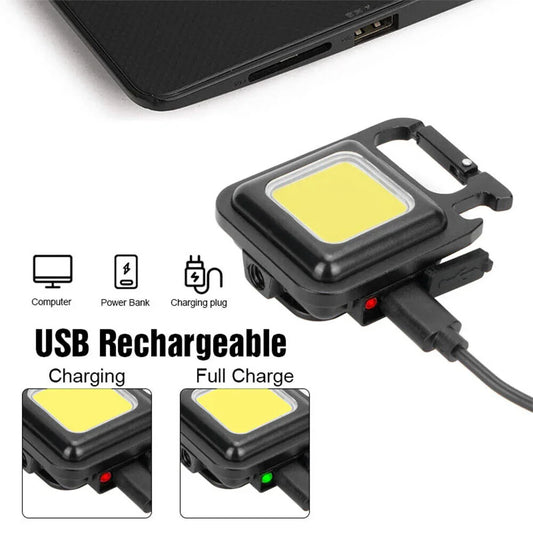 Mini Waterproof Rechargeable LED Light USB Flashlight-Lamp Torch Pocket Keychain - Mekamart Australia