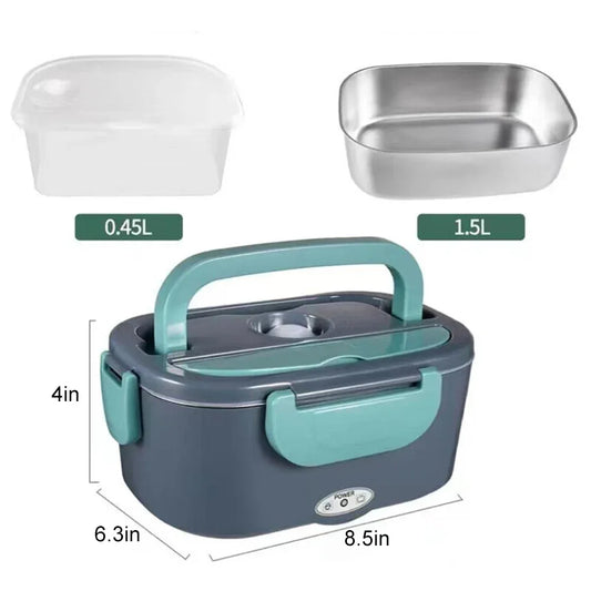 Electric Lunch Box Food Warmer Portable Leakproof Food Heater Car Home Picnic - Mekamart Australia