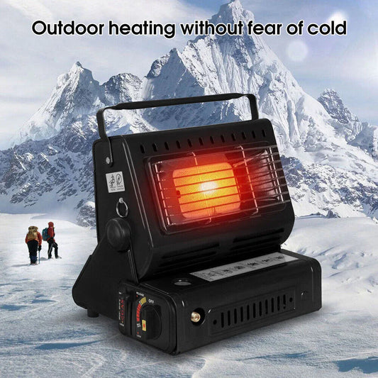 Portable Camping Gas Heater Outdoor Heating Stove Gas Baking Hunting Warmer AU black - Mekamart Australia
