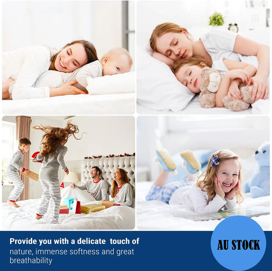 100% Terry Cotton Fitted Mattress Protector Waterproof Queen