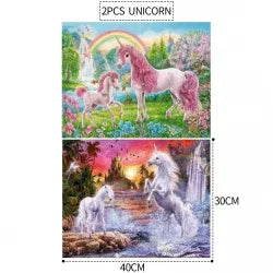 2PCS 5D Diamond Painting Kits Diamond Glue Art Kit Paint for Adults Kids DIY Gift 40x30cm - Mekamart Australia