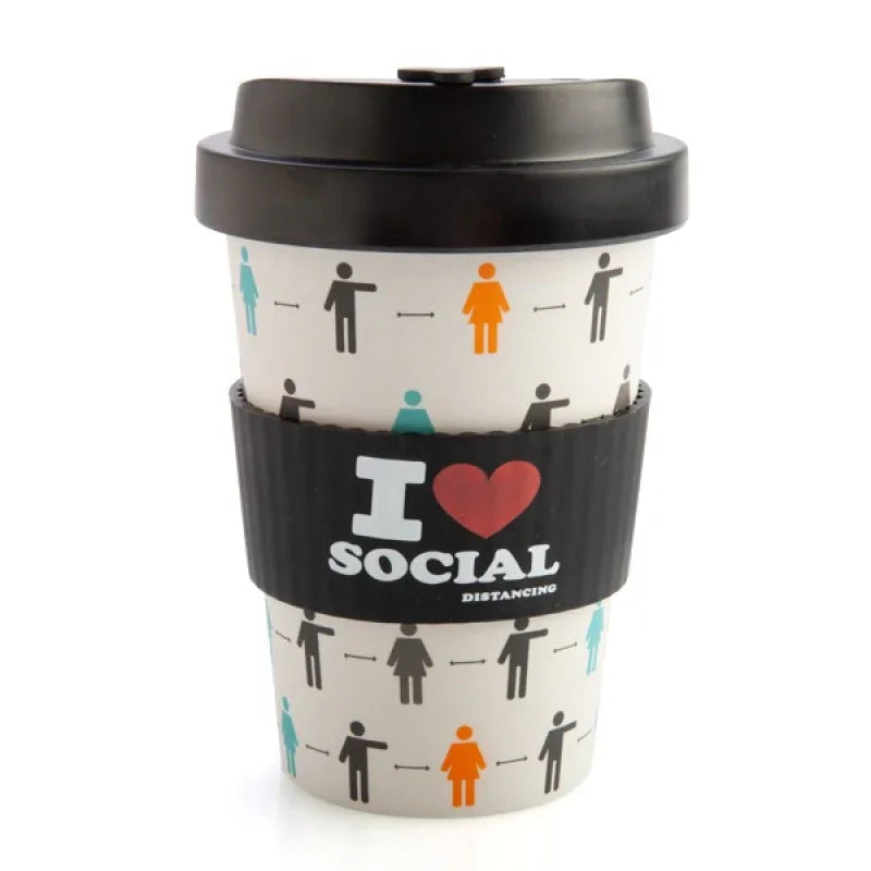 I Heart Social Distancing Eco-to-Go Bamboo Cup - Mekamart Australia