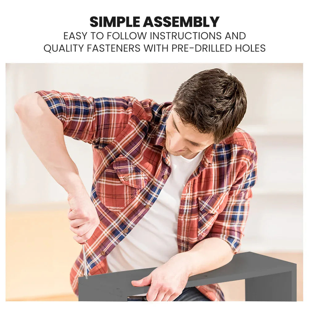 Kingston Slumber Trundle Storage Under Bunk Bed Drawers, 2 Pieces, Grey - Mekamart Australia