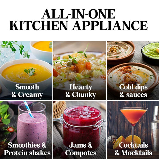 EUROCHEF Soup Maker Blender Smoothie Compact Hot Cold Stainless Steel Mixer - Mekamart Australia