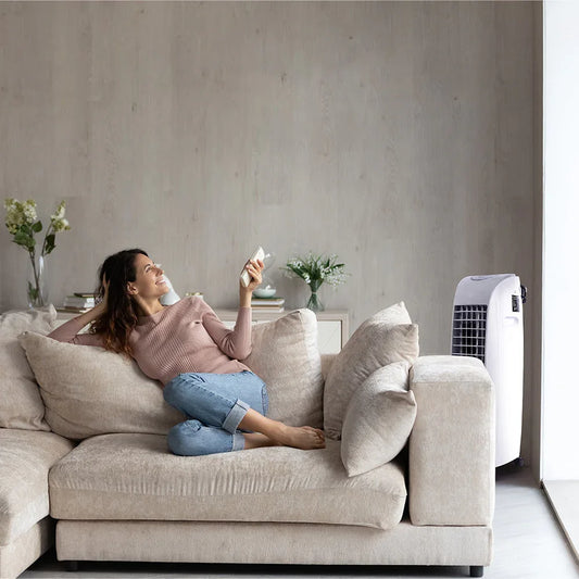 POLYCOOL 6L Portable Evaporative Air Cooler 24 Hour Timer 4 in 1 Cooling Fan - Mekamart Australia