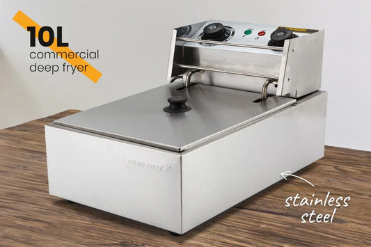 EuroChef Commercial Electric Deep Fryer Frying Basket Chip Cooker Fry Scoop - Mekamart Australia