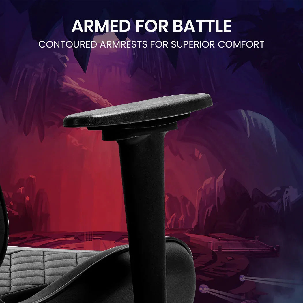 OVERDRIVE Apex Series Reclining Gaming Ergonomic Office Chair with Footrest, Black - Mekamart Australia