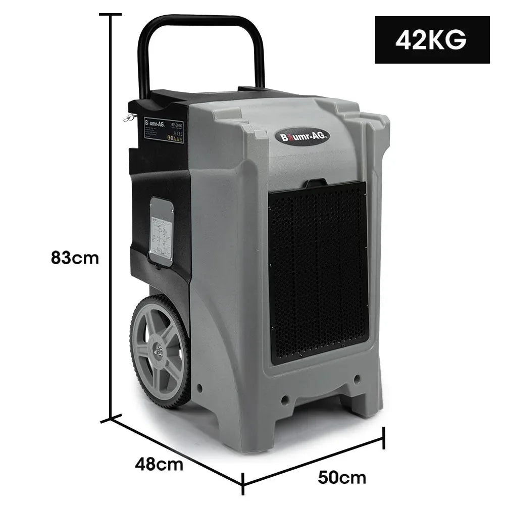 Baumr-AG 90L/day Commercial Air Dehumidifier for Mould, Portable, Stackable, LCD Display, Wheels - Mekamart Australia