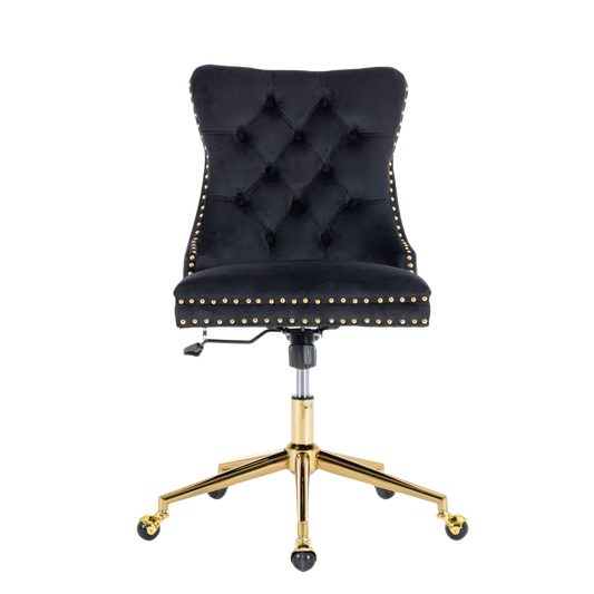 Velvet Home Office Chair- Black - Mekamart Australia