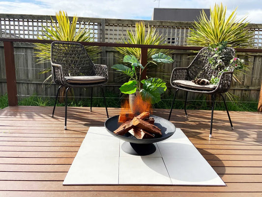 Black Lassen Cast Iron Fire Pit - Mekamart Australia