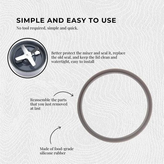 For Nutribullet Grey Gasket Seal Ring - Suits New 600 W 1200 W 900 W - Mekamart Australia