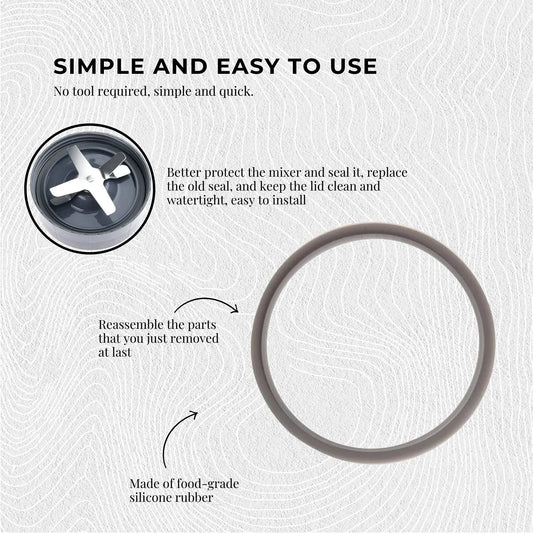 3x For Nutribullet Gasket Seals Grey Ring For 900W - Most 600W 1200W Blade - Mekamart Australia
