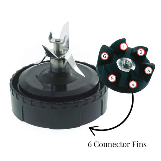 For Nutri Ninja Extractor Blade - 6 Fin Connection Replacement Blender Parts - Mekamart Australia