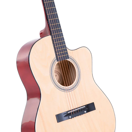 Karrera Acoustic Cutaway 40in Guitar - Natural - Mekamart Australia