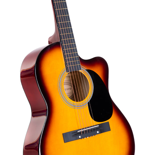 Karrera Acoustic Cutaway 40in Guitar - Sunburst - Mekamart Australia