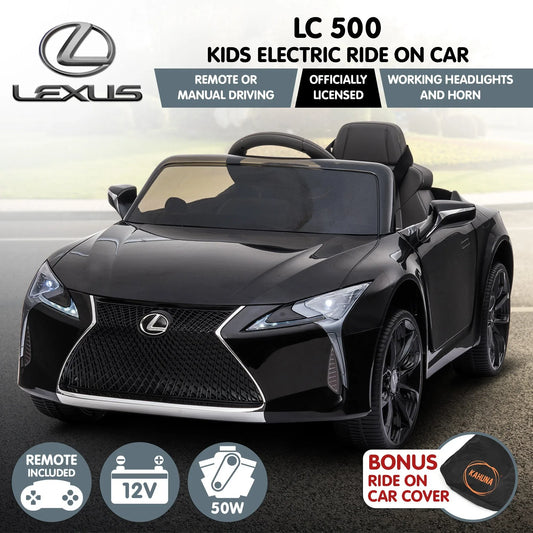 Kahuna Licensed Lexus LC 500 Kids Electric Ride On Car - Black - Mekamart Australia