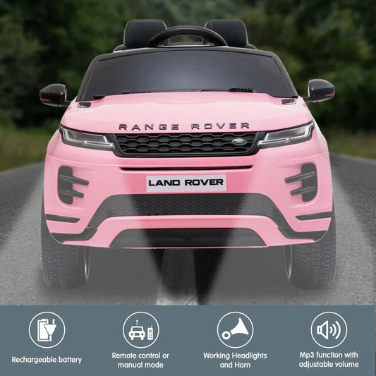 Kahuna Land Rover Licensed Kids Electric Ride On Car Remote Control - Pink - Mekamart Australia
