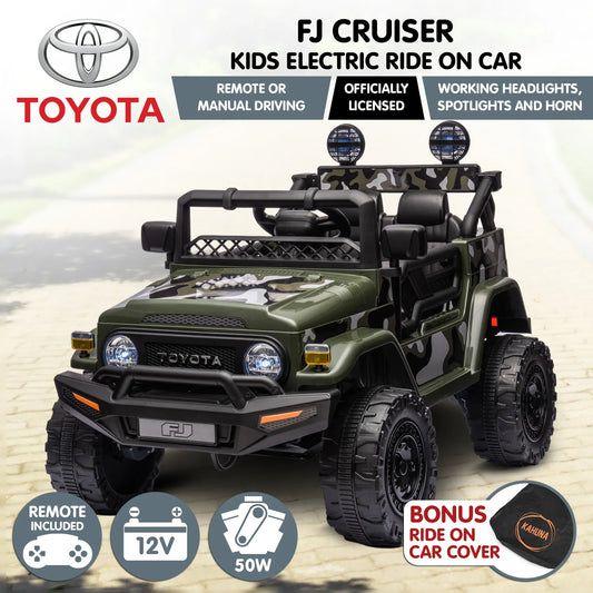 Kahuna Authorised Toyota FJ Cruiser Kids Electric Ride On Car - Green - Mekamart Australia