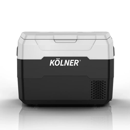 Kolner 40l Fridge Freezer Cooler 12/24/240v Camping Portable Esky Refrigerator With Trolley - Black - Mekamart Australia