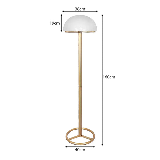 Sarantino Metal Floor Lamp with White Acrylic Shade by Sarantino - Mekamart Australia