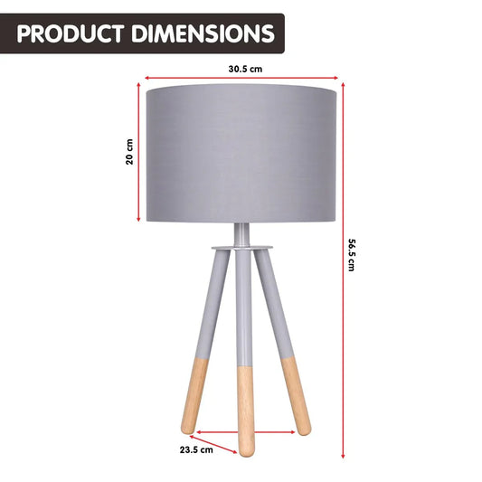 Sarantino Tripod Desk Lamp in Metal & Wood Nordic Minimalist Light - Mekamart Australia