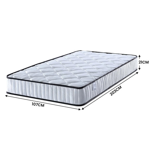 Laura Hill King Single Size Mattress Pocket Spring High Density Foam For Bed - Mekamart Australia